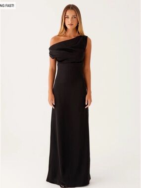 Peppermayo One-Shoulder Black maxi dress